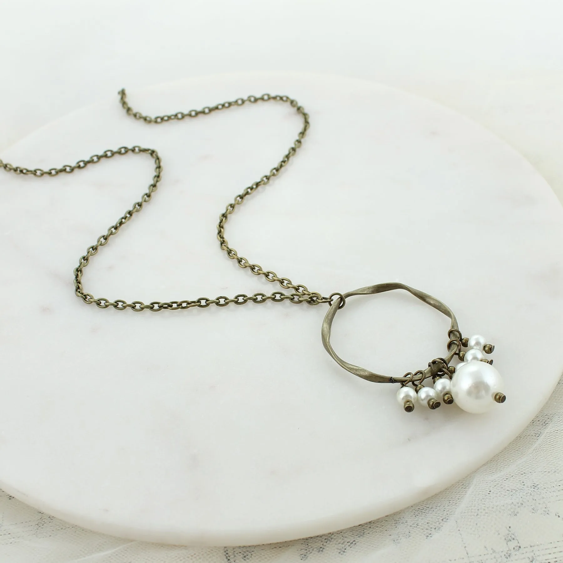 34” Pearl & Loop Necklace