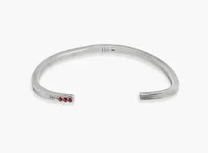 8 GA DISTRESSED CUFF INSET RUBIES 406