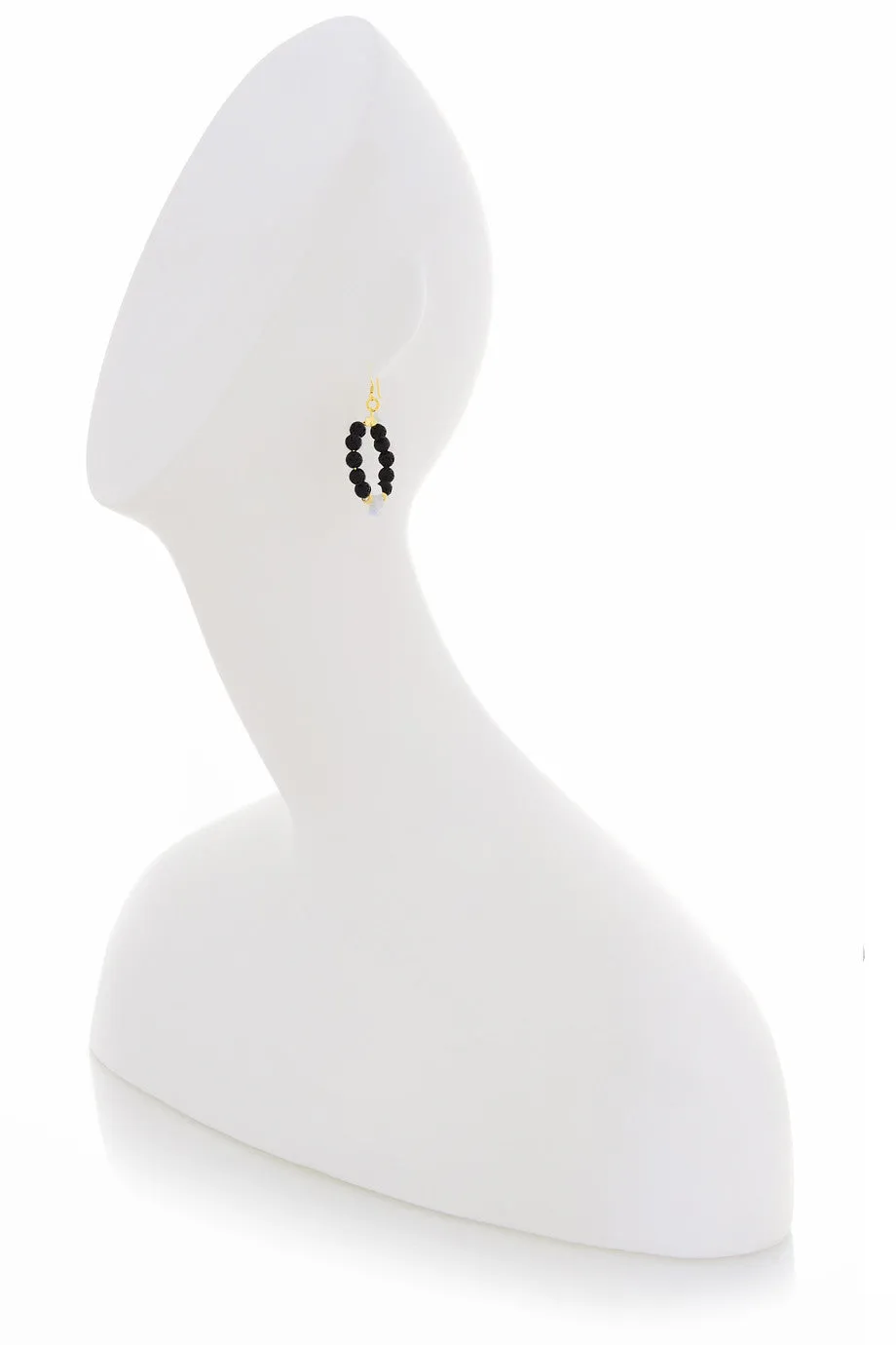 ALBERTO GALLETI BUTTERFLY Moonstone Bead Hoop Earrings