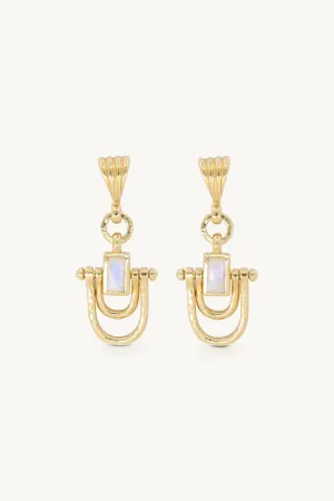 Allegra Moonstone Gold Earrings