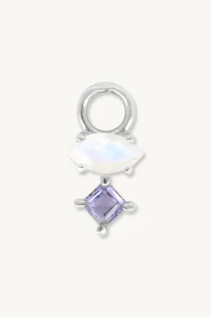 Astrid Marquise Iolite Silver Charm
