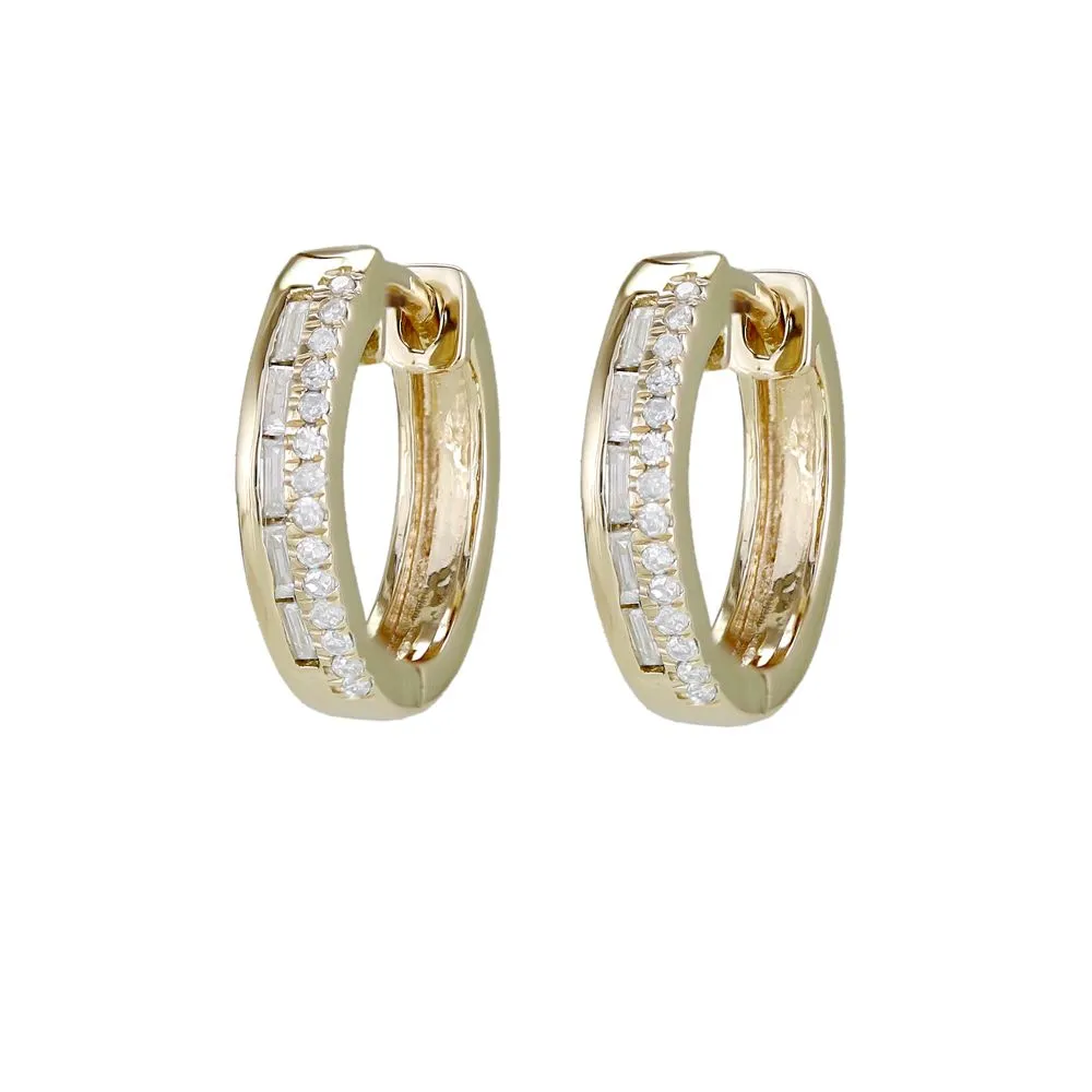 Baguette diamond earrings