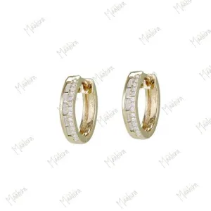 Baguette diamond earrings