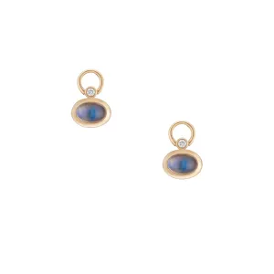 balloon earring charm, moonstone