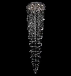 Bethel International 10 Light Flushed Chrome Frame Chandelier Model: LX12-8