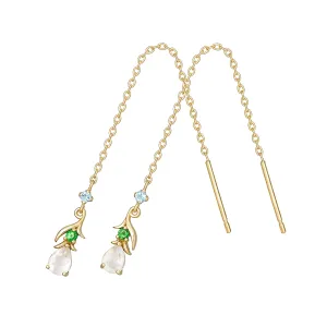 [Birth Flower Jewelry] January - Snowdrop Earrings (18K/10K Yellow Gold)