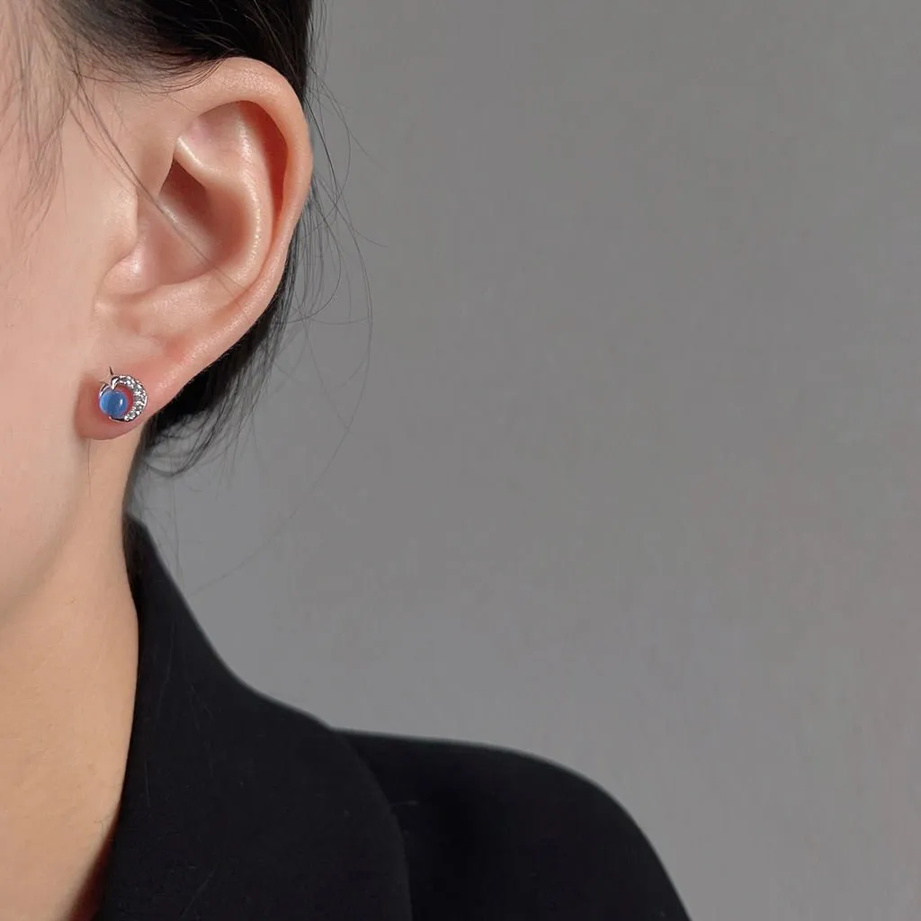 Blue Moonlight Stud Earrings