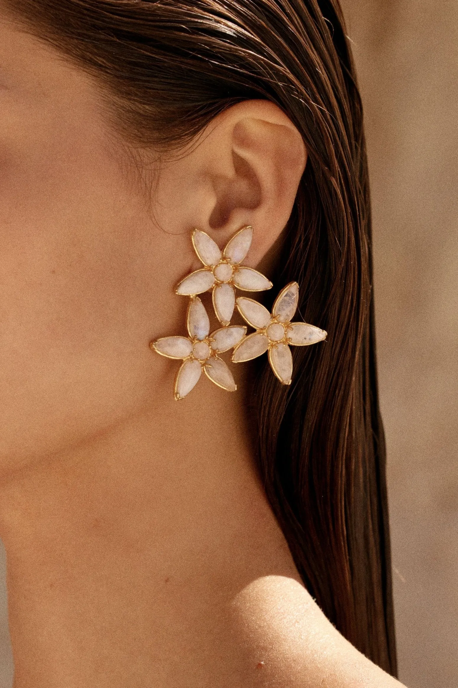 Calanthe Earrings White