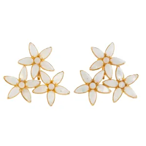 Calanthe Earrings White