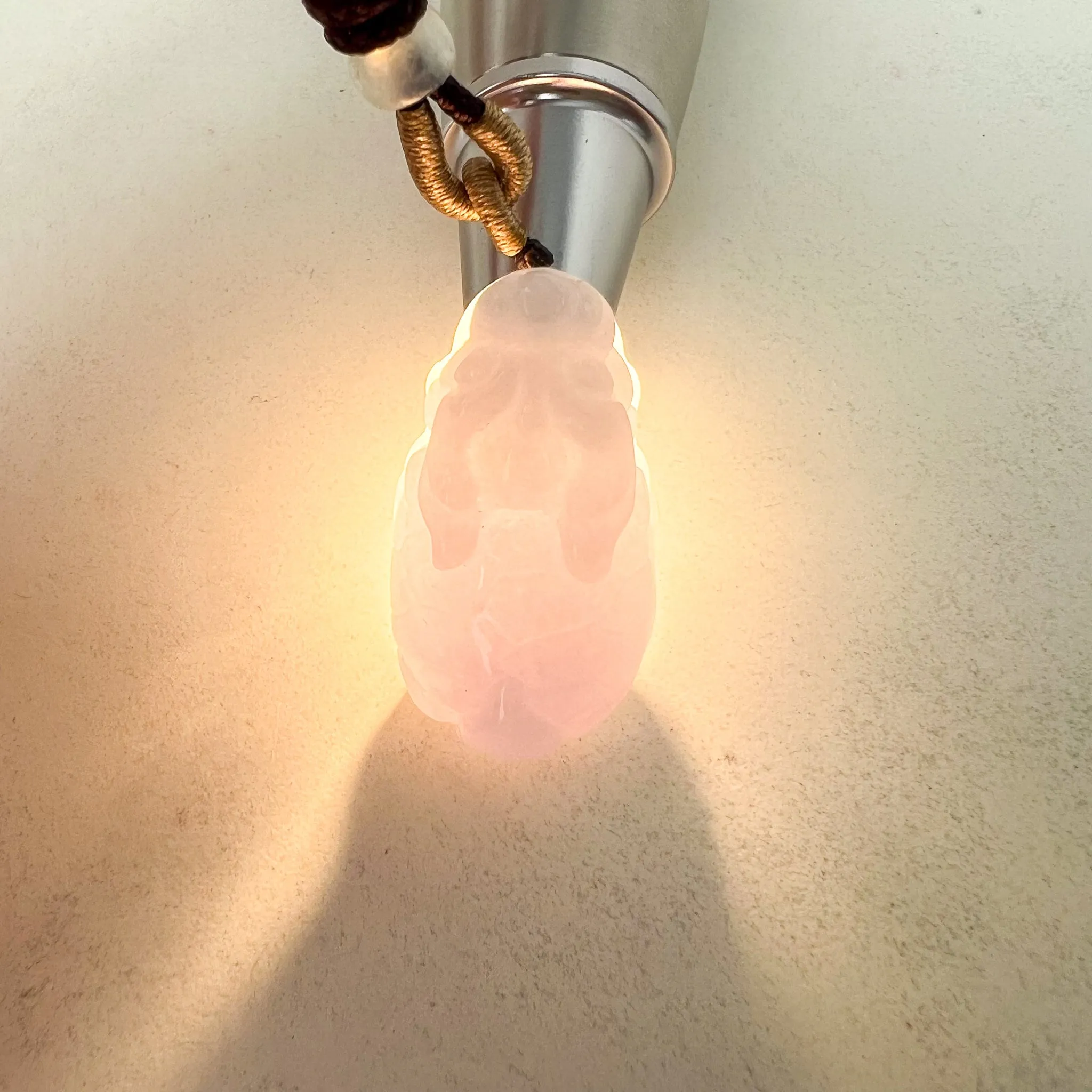 Dragon Turtle Jadeite Jade Light Purple Hand Carved Pendant Necklace, XM-0423-1705252207
