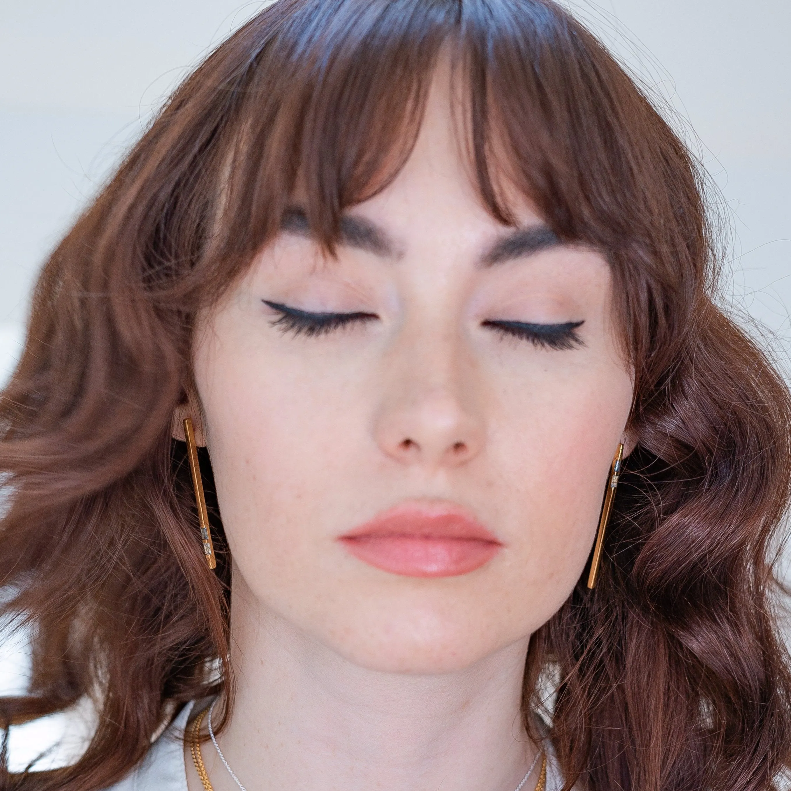 Gold Vermeil Earring Blue Topaz Anais