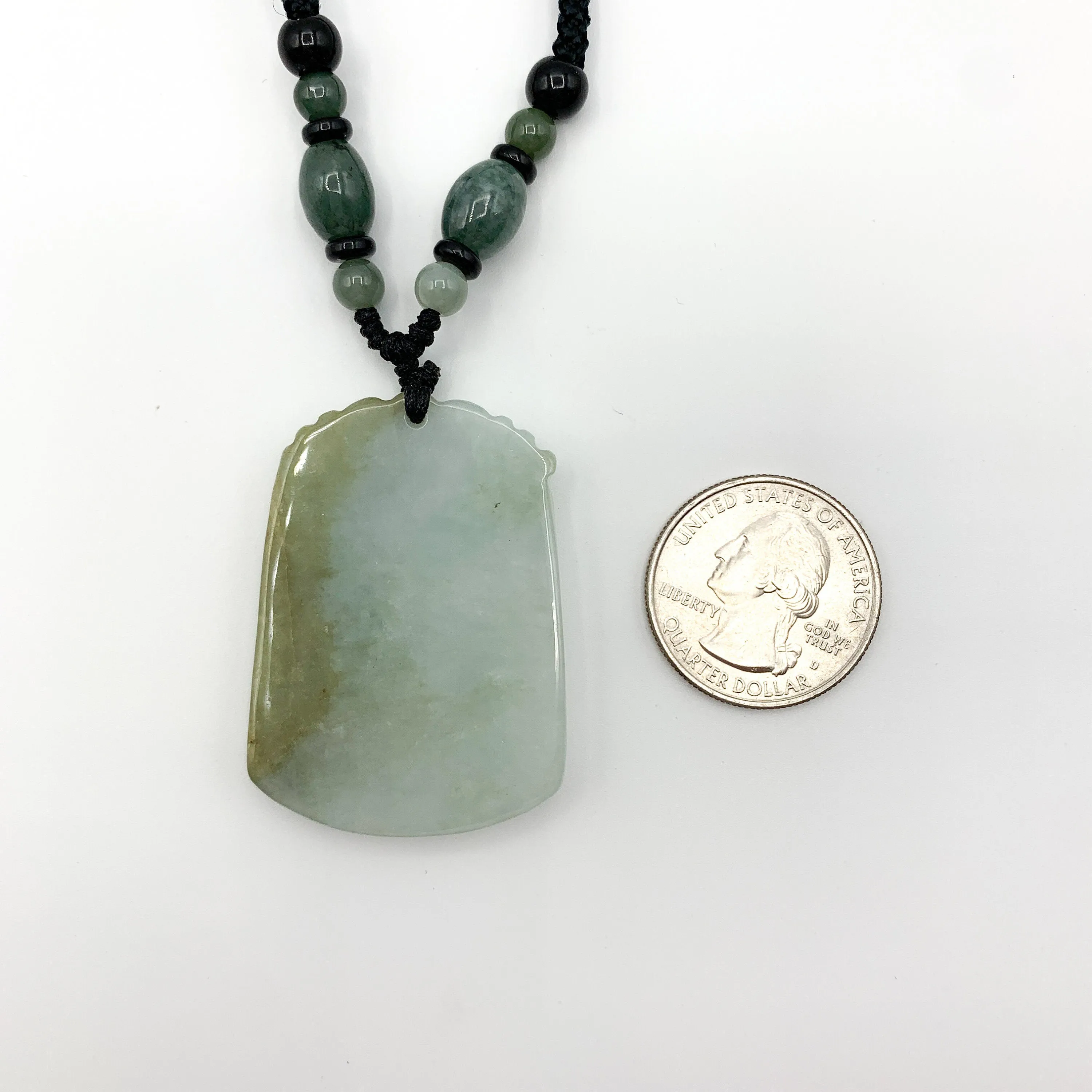 Jadeite Jade Dog Chinese Zodiac Carved Pendant Necklace, YW-0321-1646061450
