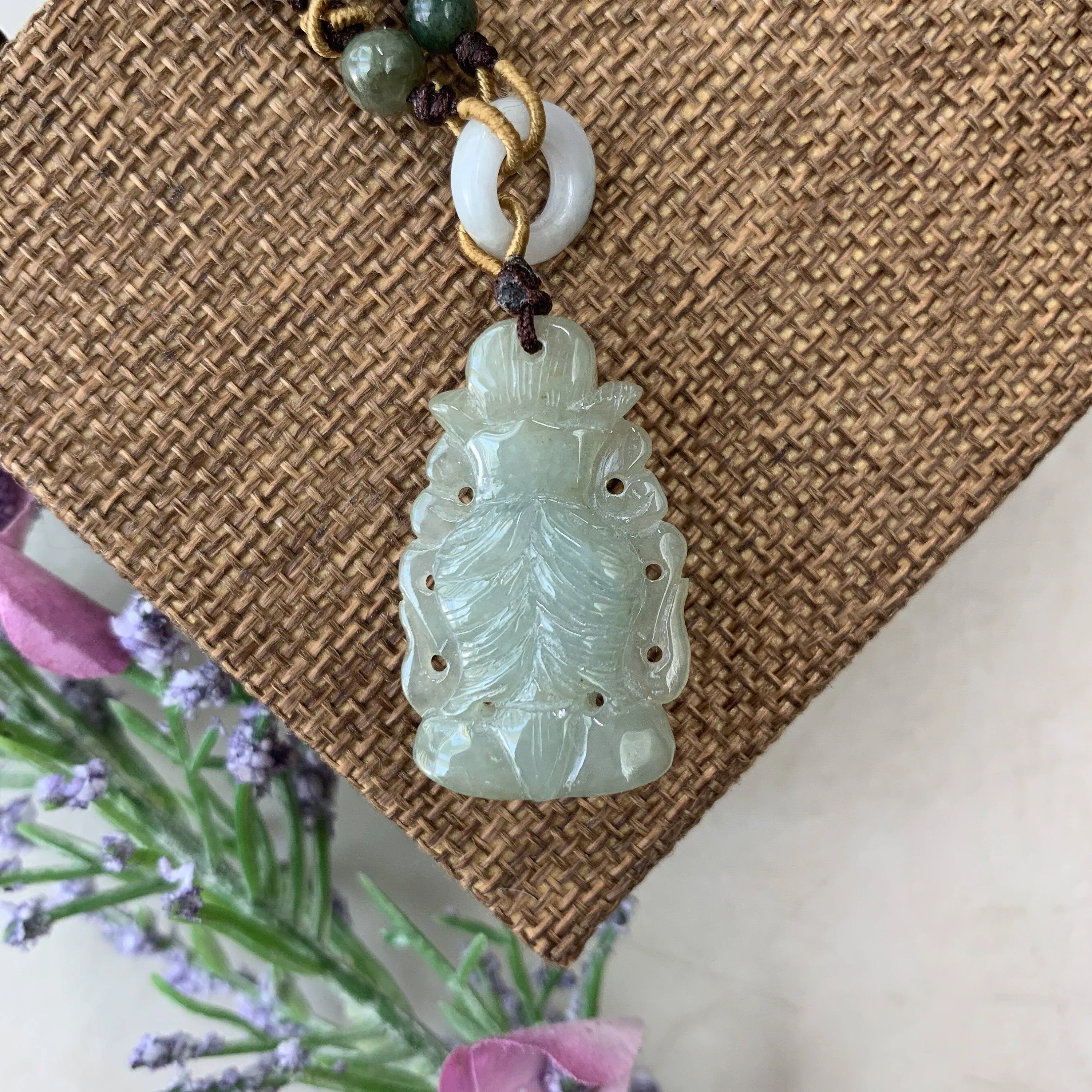 Jadeite Jade Guan Yin Avalokiteshvara Hand Carved Head Pendant, YW-0110-1646760457