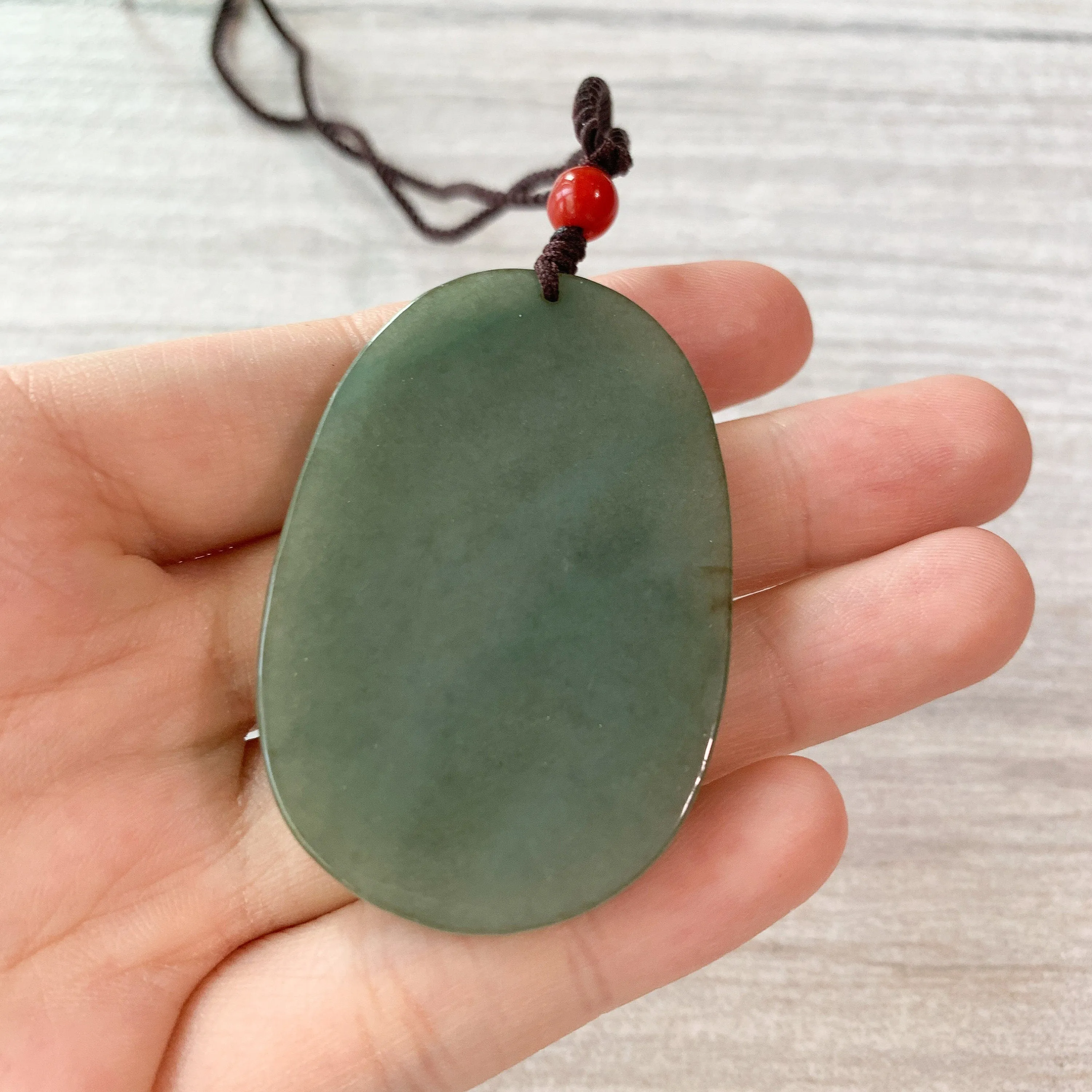Jadeite Jade Guan Yin Avalokiteshvara Hand Carved Pendant Necklace, Quan Am, YJ-0321-0322913