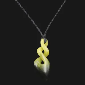 Maori Twist Pendant Necklace Symbol of Eternal Love and Friendship, Green Jade Carving Perfect Gift, Surfer Necklace, Relationship Jewelry