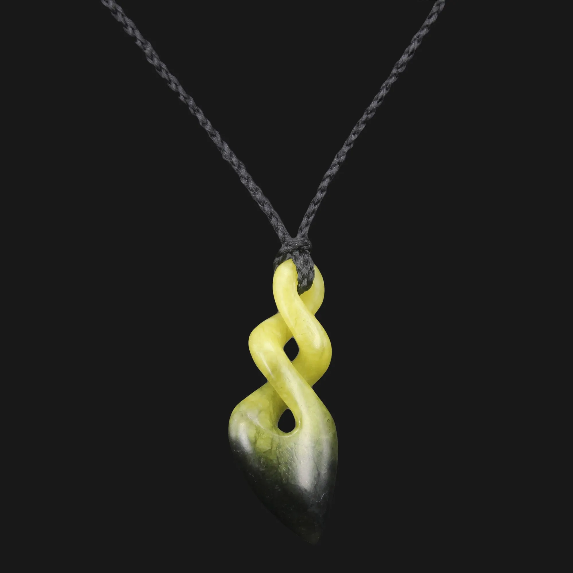 Maori Twist Pendant Necklace Symbol of Eternal Love and Friendship, Green Jade Carving Perfect Gift, Surfer Necklace, Relationship Jewelry