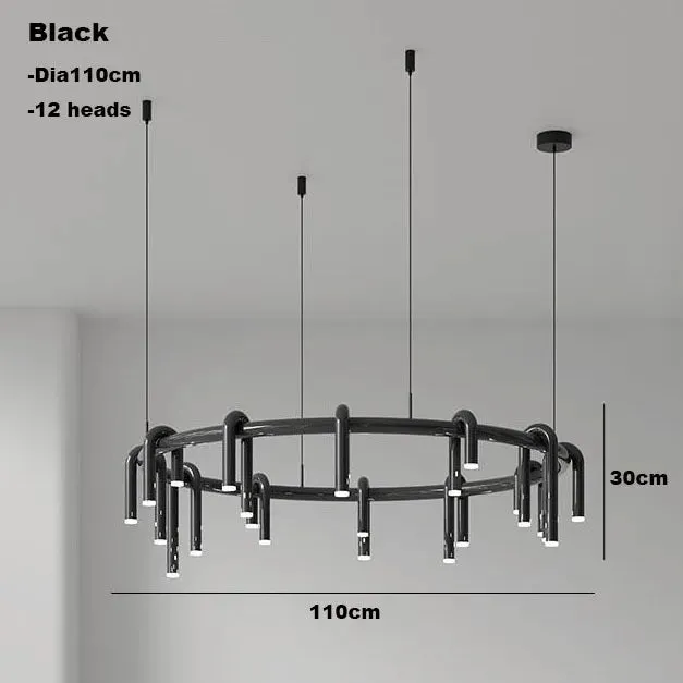 Modern Nordic U-shaped Pendant Lights by Mansion - LED Chandelier for Home & Restaurant