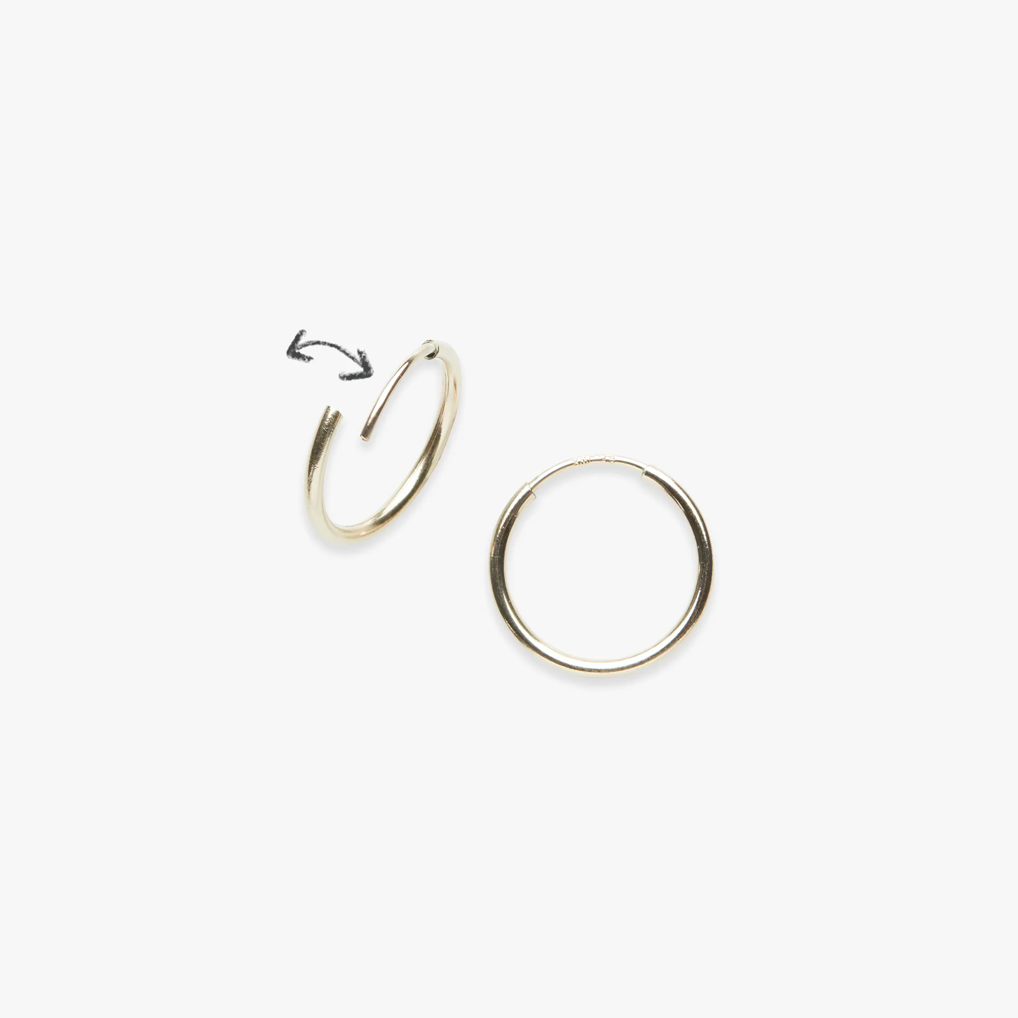 Mood palette charm earring gold filled