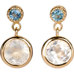 Moonstone and Topaz Earrings
