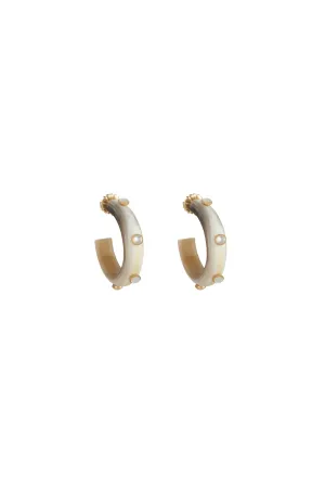 Moonstone Hoop Earrings