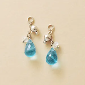 [Palette] 10K Apatite Drop Charms (White Gold)