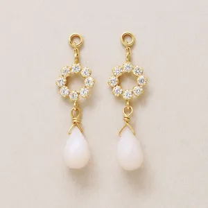 [Palette] 10K Pink Opal Charms (Yellow Gold)