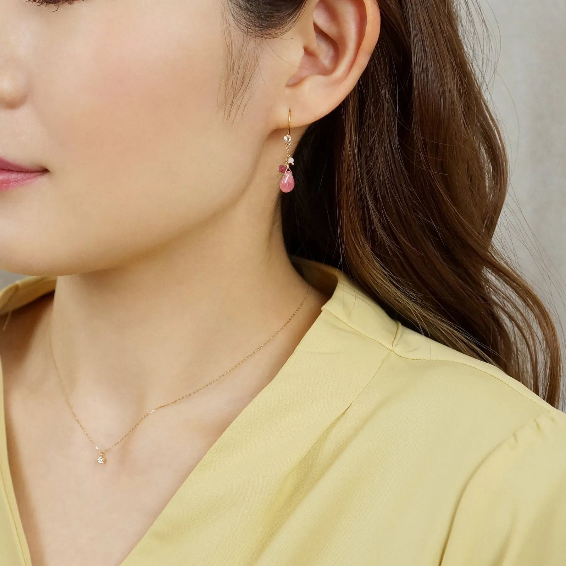 [Palette] 10K Yellow Gold Inca Rose Drop Charms