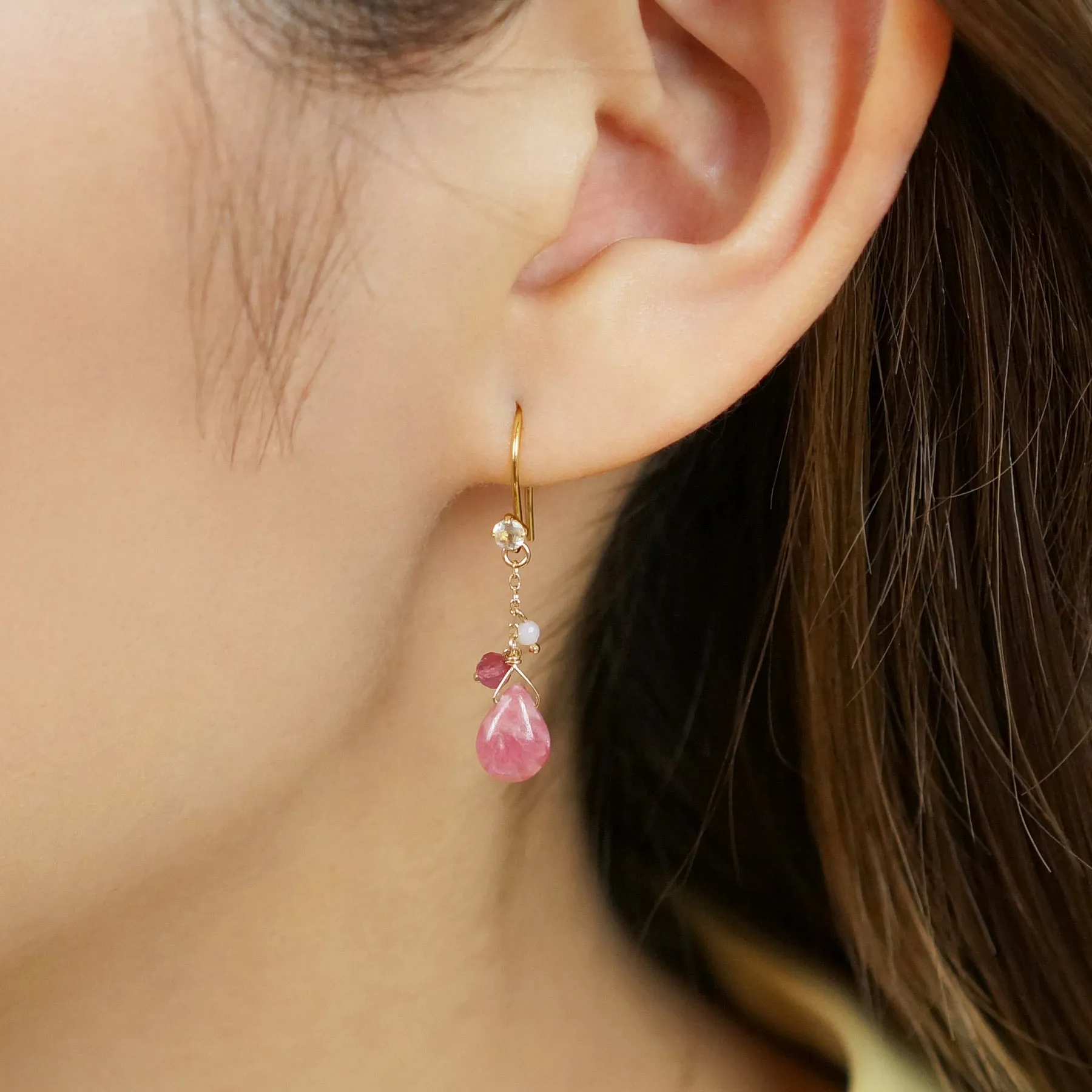 [Palette] 10K Yellow Gold Inca Rose Drop Charms