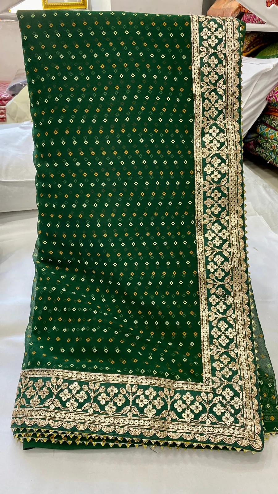 Party Wear Pure Georgette Bandhej Sarees 
