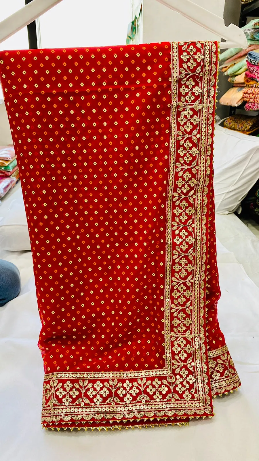 Party Wear Pure Georgette Bandhej Sarees 