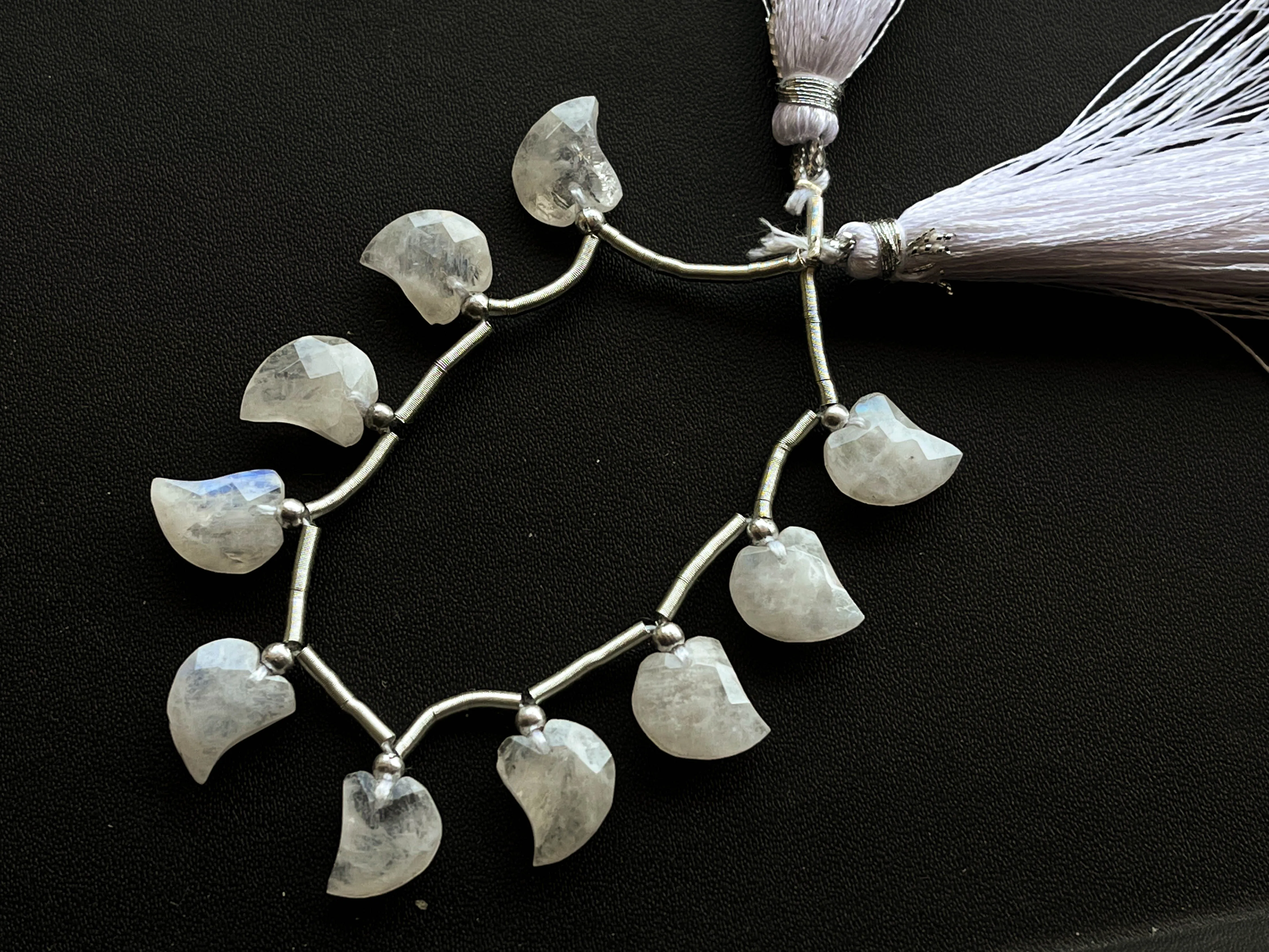 Rainbow Moonstone Mango Shape Briolette Beads | 10 Pieces