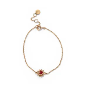Soleil Bracelet, Ruby, 9kt Yellow Gold
