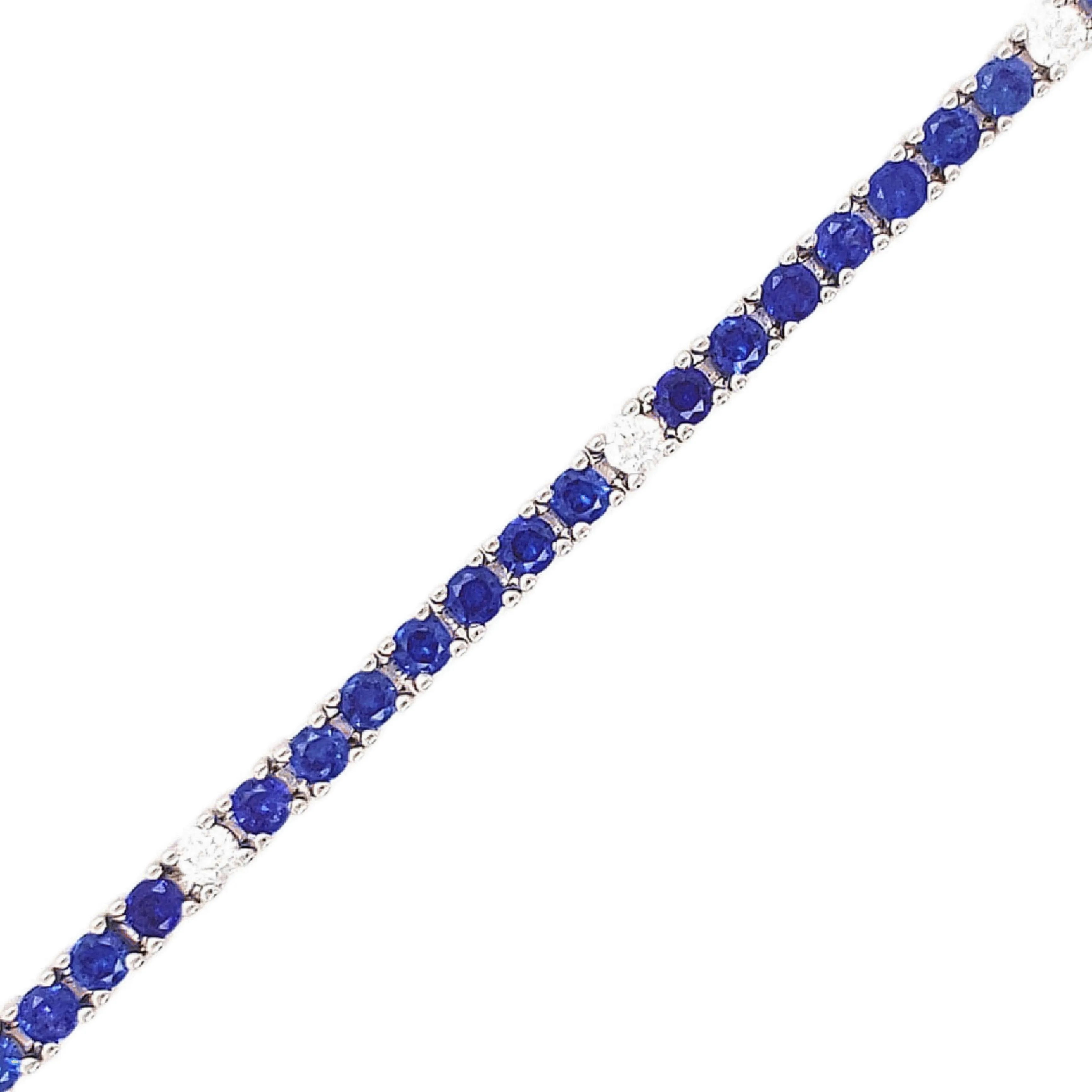 Sterling Silver Ruby, Emerald, and Sapphire Colored CZ Stone Bracelet
