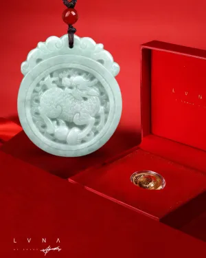 THE VAULT | Natural Myanmar Kirin Hand Carved Jadeite Necklace