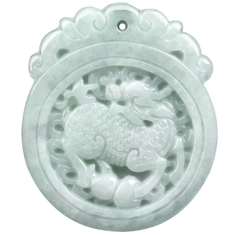 THE VAULT | Natural Myanmar Kirin Hand Carved Jadeite Necklace