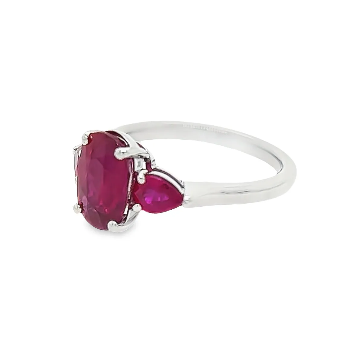 Three Stone Ruby Ring
