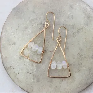 Triana Earrings - 14k Gold-Fill   Moonstone