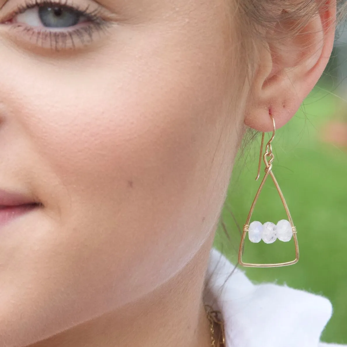 Triana Earrings - 14k Gold-Fill   Moonstone