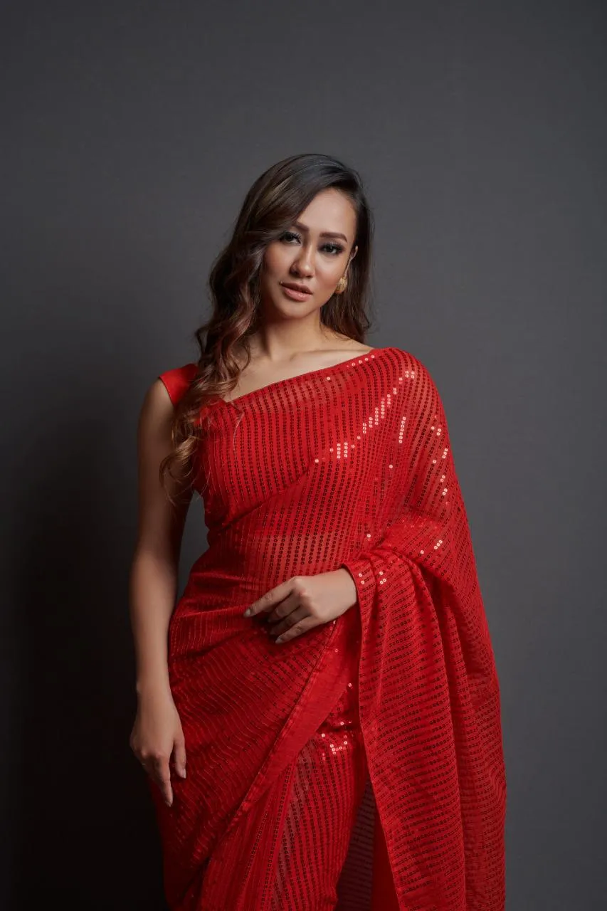 Wedding Designer Squence Saree